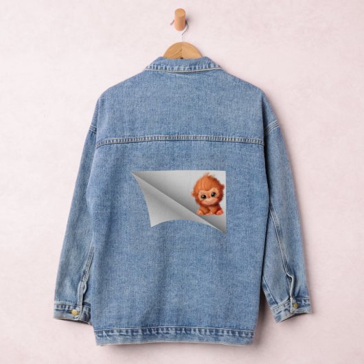 Leuke aap onder de pleister denim jacket (Hangar)