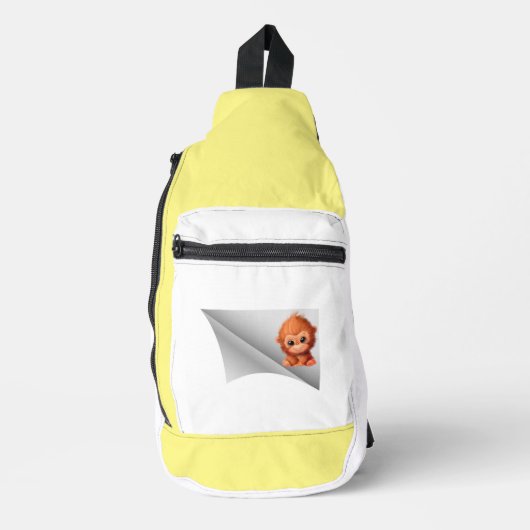 Leuke aap onder de pleister sling bag (Voorkant)