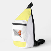 Leuke aap onder de pleister sling bag (Rechterhoek)