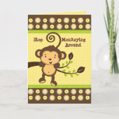 Leuke Aap op de Kaart van de Verjaardag van de Tak (Voorkant)