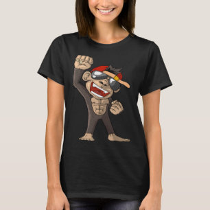 Leuke aap tilt de vuist in de lucht t-shirt