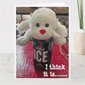 LEUKE AAP ZEGT TIJD OM "JOU" TE VIEREN KAART (Voorkant)