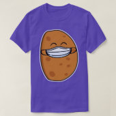 Leuke aardappel met een mondkapje t-shirt (Design voorkant)