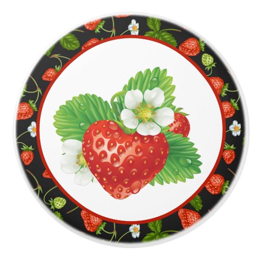 Leuke aardbei keuken decor keramische knop (Voorkant)