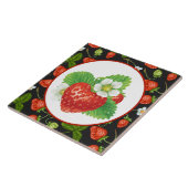 Leuke aardbei keuken decor tegeltje (Zijkant)