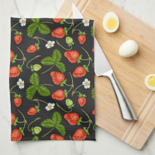 Leuke aardbei keuken decor theedoek