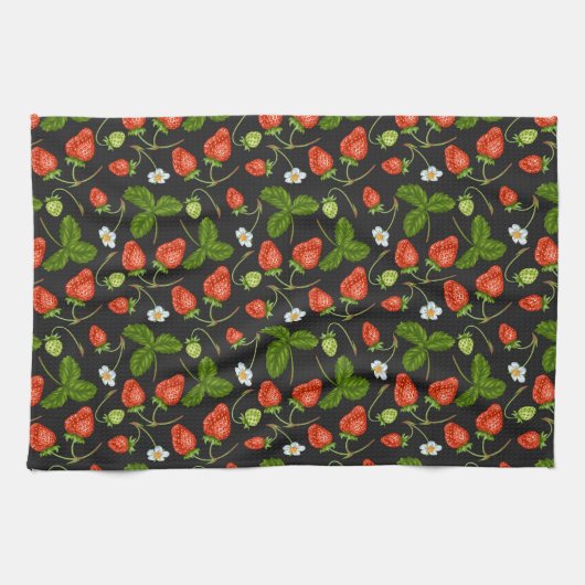 Leuke aardbei keuken decor theedoek (Horizontaal)