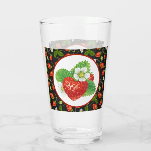 Leuke aardbei liefhebbers keuken glas (Achterkant)