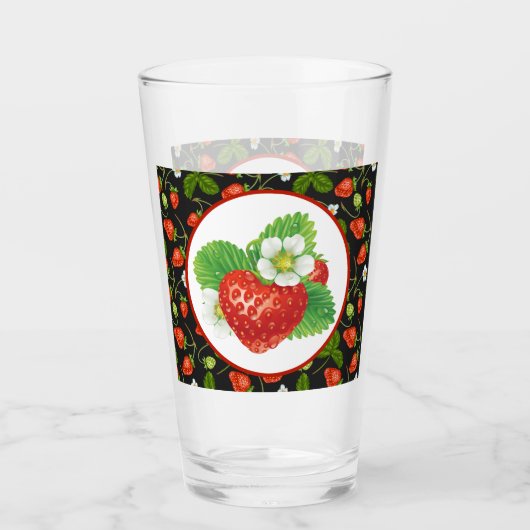 Leuke aardbei liefhebbers keuken glas (Voorkant)