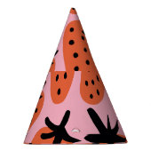 Leuke aardbei, met de hand getekend naadloos ontwe feesthoedjes (Rechts)