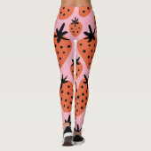 Leuke aardbei, met de hand getekend naadloos ontwe leggings (Achterkant)