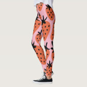 Leuke aardbei, met de hand getekend naadloos ontwe leggings (Links)