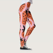 Leuke aardbei, met de hand getekend naadloos ontwe leggings (Rechts)