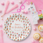 Leuke aardbei verjaardagspapier Borden Papieren Bordje (Feest)