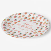 Leuke aardbei verjaardagspapier Borden Papieren Bordje (Gekanteld)