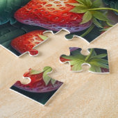 Leuke aardbeibladeren Bloemen Legpuzzel (Zijkant)
