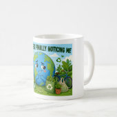 Leuke Aarde Dag Eco Planeet Koffiemok (Voorkant rechts)