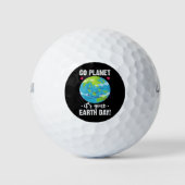 Leuke Aarde Dag Go Planet Het is Uw Aarde Dag Golfballen (Voorkant)