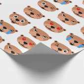 leuke aardgans dag , leuke emoji kawaii cadeaupapier (Hoek)