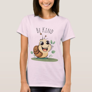 Leuke Aardige lachende Slakken Karakter Wees aardi T-shirt