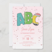 Leuke ABC School 3e Verjaardagsfeestje Kaart (Voorkant)