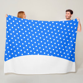 Leuke Abstracte Blue Sky White Polka Dot Snowflake Fleece Deken