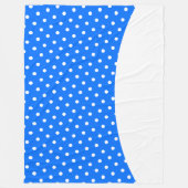 Leuke Abstracte Blue Sky White Polka Dot Snowflake Fleece Deken (Voorkant)