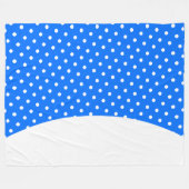 Leuke Abstracte Blue Sky White Polka Dot Snowflake Fleece Deken (Voorkant (Horizontaal))