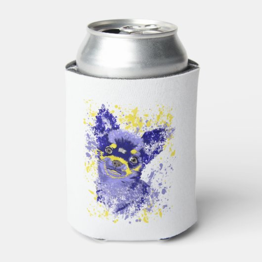 Leuke Abstracte Chihuahua Cooler (Blikje Voorkant)