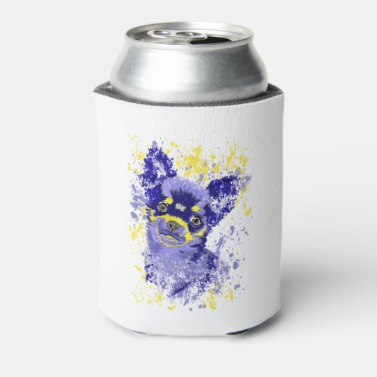 Leuke Abstracte Chihuahua Cooler (Blikje Achterkant)