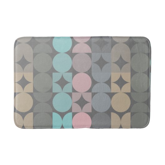 Leuke Abstracte Circles Squares Popart Pattern Badmat (Voorkant)