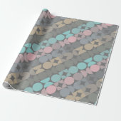 Leuke Abstracte Circles Squares Popart Pattern Cadeaupapier (Uitgerold)