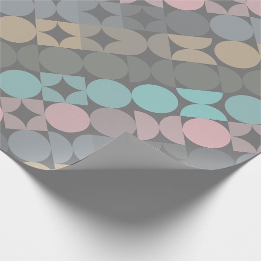 Leuke Abstracte Circles Squares Popart Pattern Cadeaupapier (Hoek)