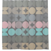 Leuke Abstracte Circles Squares Popart Pattern Douchegordijn (Voorkant)