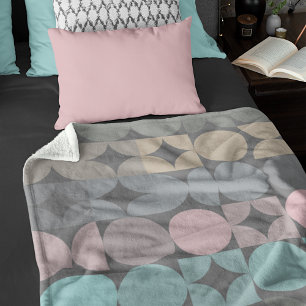 Leuke Abstracte Circles Squares Popart Pattern Fleece Deken