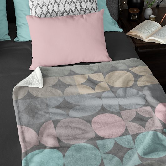 Leuke Abstracte Circles Squares Popart Pattern Fleece Deken