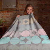 Leuke Abstracte Circles Squares Popart Pattern Fleece Deken