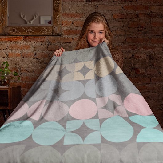 Leuke Abstracte Circles Squares Popart Pattern Fleece Deken