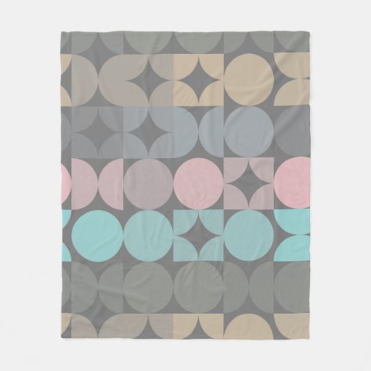 Leuke Abstracte Circles Squares Popart Pattern Fleece Deken (Voorkant)