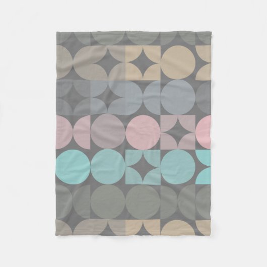 Leuke Abstracte Circles Squares Popart Pattern Fleece Deken (Voorkant)