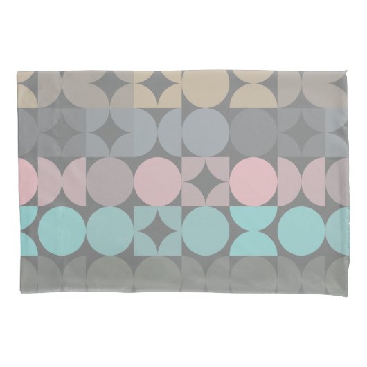Leuke Abstracte Circles Squares Popart Pattern Kussensloop (Voorkant-Links)
