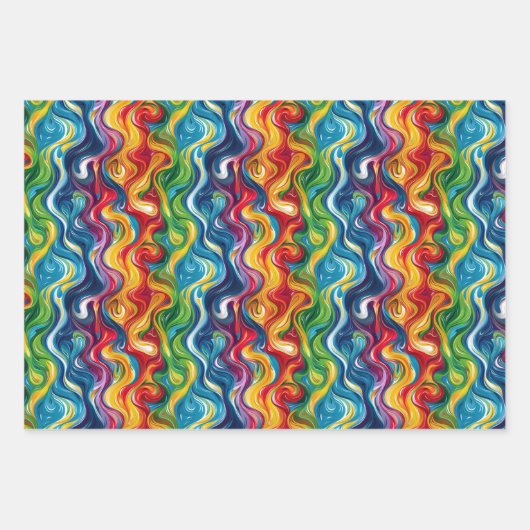 Leuke abstracte geliefden feest betegeld inpakpapier vel (Voorkant 3)