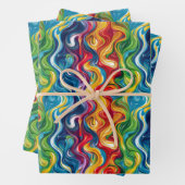 Leuke abstracte geliefden feest betegeld inpakpapier vel (In situ)