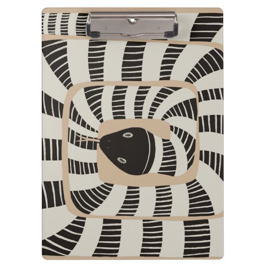 Leuke Abstracte Gestreepte Bands Snake | Slangenli Klembord (Voorkant)