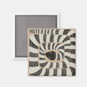 Leuke Abstracte Gestreepte Bands Snake | Slangenli Magneet (Voorkant / Achterkant)