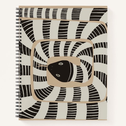Leuke Abstracte Gestreepte Bands Snake | Slangenli Notitieboek (Voorkant)
