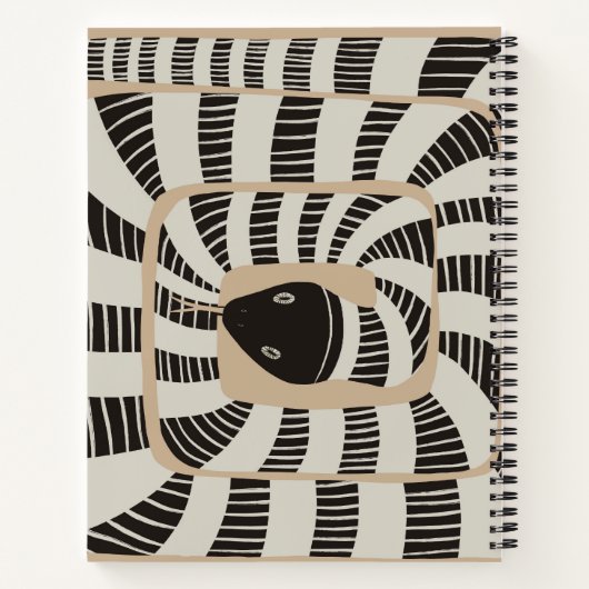 Leuke Abstracte Gestreepte Bands Snake | Slangenli Notitieboek (Achterkant)