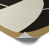 Leuke Abstracte Gestreepte Snake Aardachtig Bruin  Poster (Hoek)