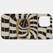 Leuke Abstracte Gestreepte Snake in Bruine Neutral Case-Mate iPhone Case (Achterkant (horizontaal))