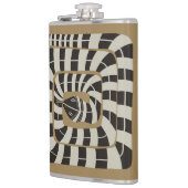 Leuke Abstracte Gestreepte Snake in Bruine Neutral Heupfles (Links)